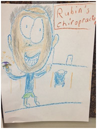 Pateint Testimonial Drawing of Chiropractic Care Doctor